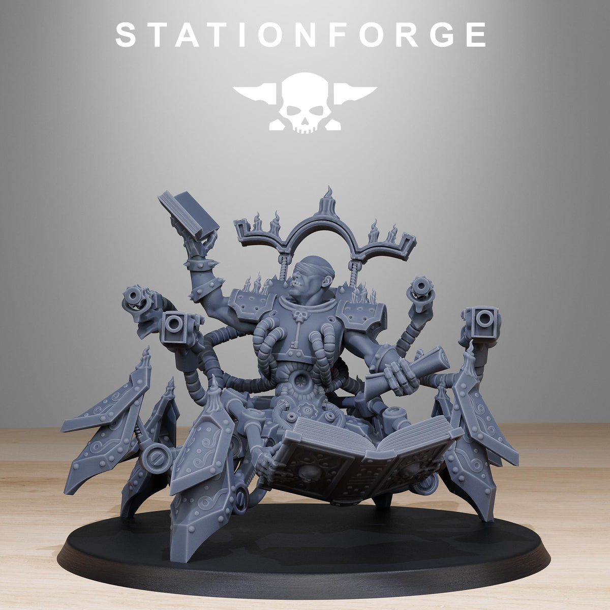 Scavenger Loremaster – Adeptus Mechanicus Proxy, Station Forge – 3D printed 16K resin miniature – photo 4 of 5