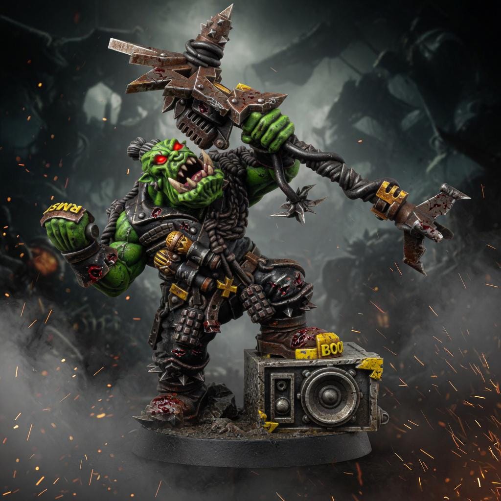 Ork Till Gorkkrakka – Ork Proxy, Wargame Exclusive – 3D printed 16K resin miniature – main photo