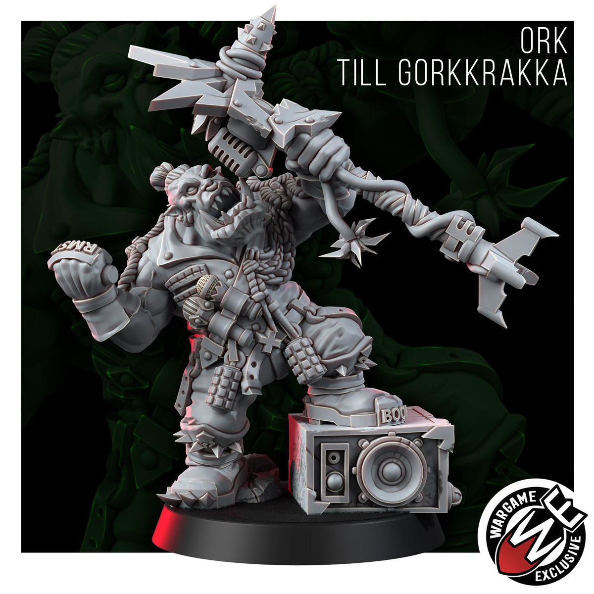 Ork Till Gorkkrakka – Ork Proxy, Wargame Exclusive – 3D printed 16K resin miniature – photo 6 of 8