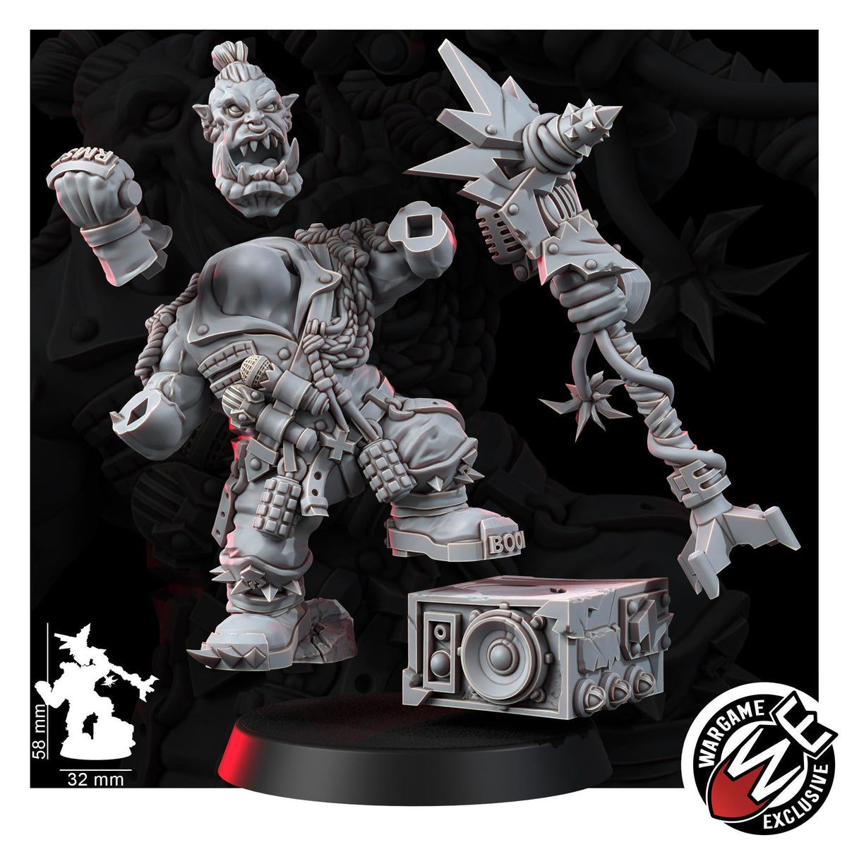 Ork Till Gorkkrakka – Ork Proxy, Wargame Exclusive – 3D printed 16K resin miniature – photo 5 of 8