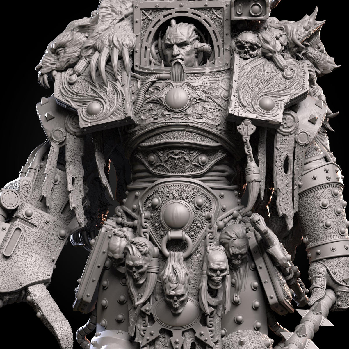 Chaos Prime Malleus Iscariot – Chaos Proxy, Wargame Exclusive – 3D printed 16K resin miniature – photo 3 of 10