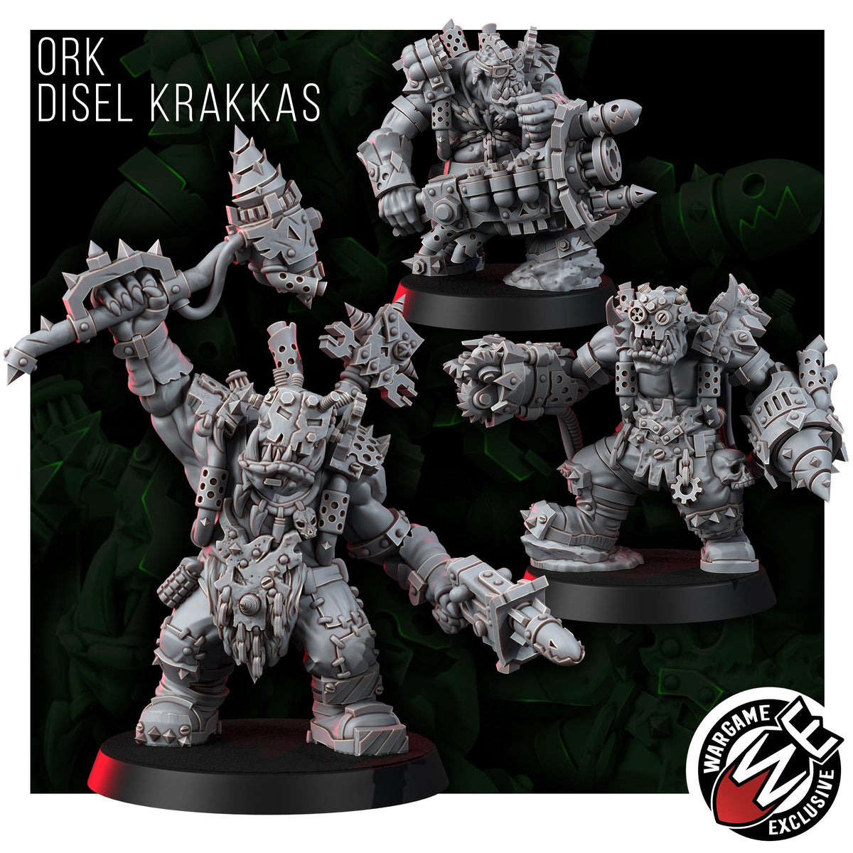 Ork Disel Krakkas – Ork Proxy, Wargame Exclusive – 3D printed 16K resin miniature – photo 10 of 10