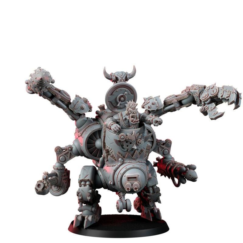 Ork Jet Dread – Ork Proxy, Wargame Exclusive – 3D printed 16K resin miniature – photo 9 of 10