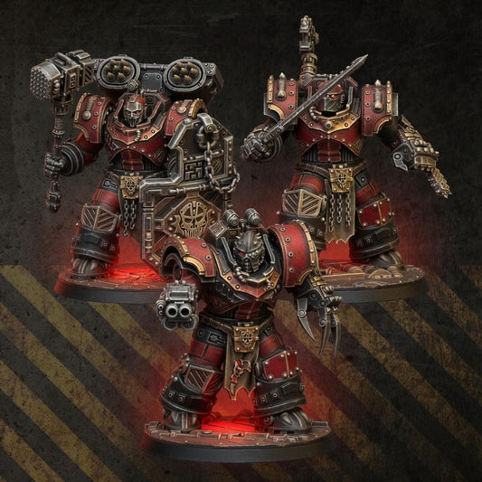 Heavy Metal Armor Brothers – Warhammer 40k Compatible Miniature, DakkaDakka – 3D printed 16K resin miniature – main photo