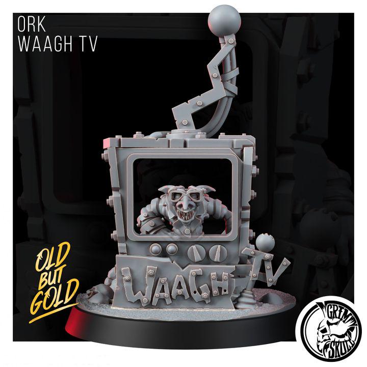 Ork Tv – Ork Proxy, Wargame Exclusive – 3D printed 16K resin miniature – photo 2 of 5