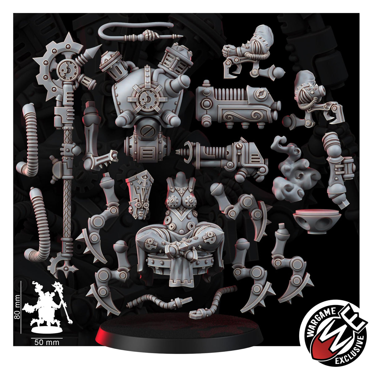 Mechanic Adept Domina – Adeptus Mechanicus Proxy, Wargame Exclusive – 3D printed 16K resin miniature – photo 5 of 6