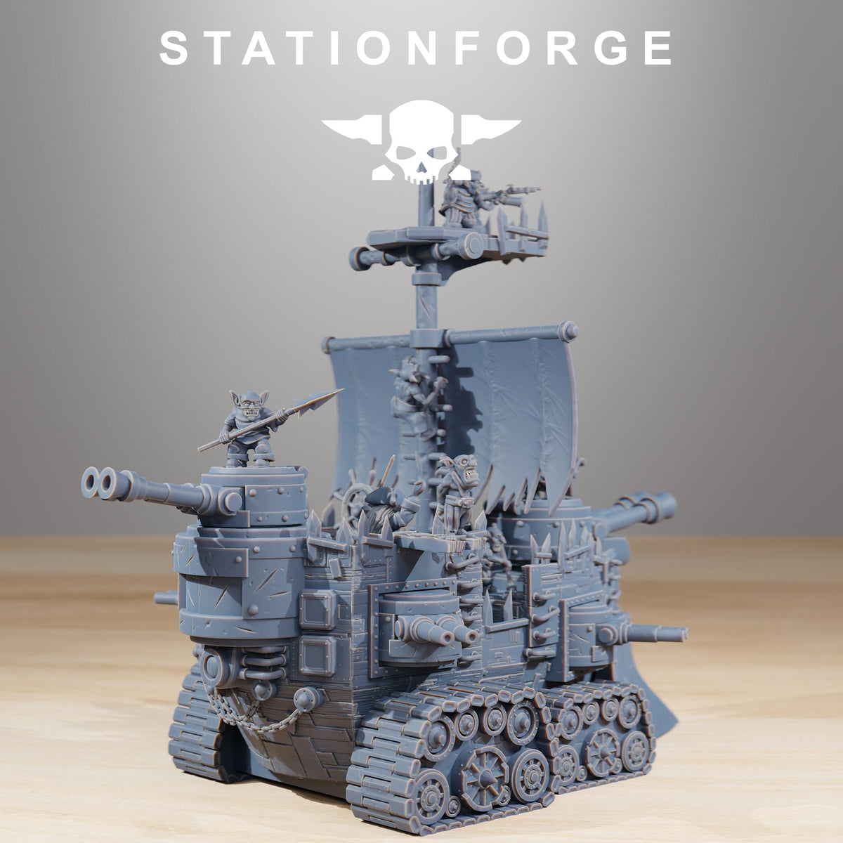 Gobs Short Pearl Battle Ship – Warhammer 40k Compatible Miniature