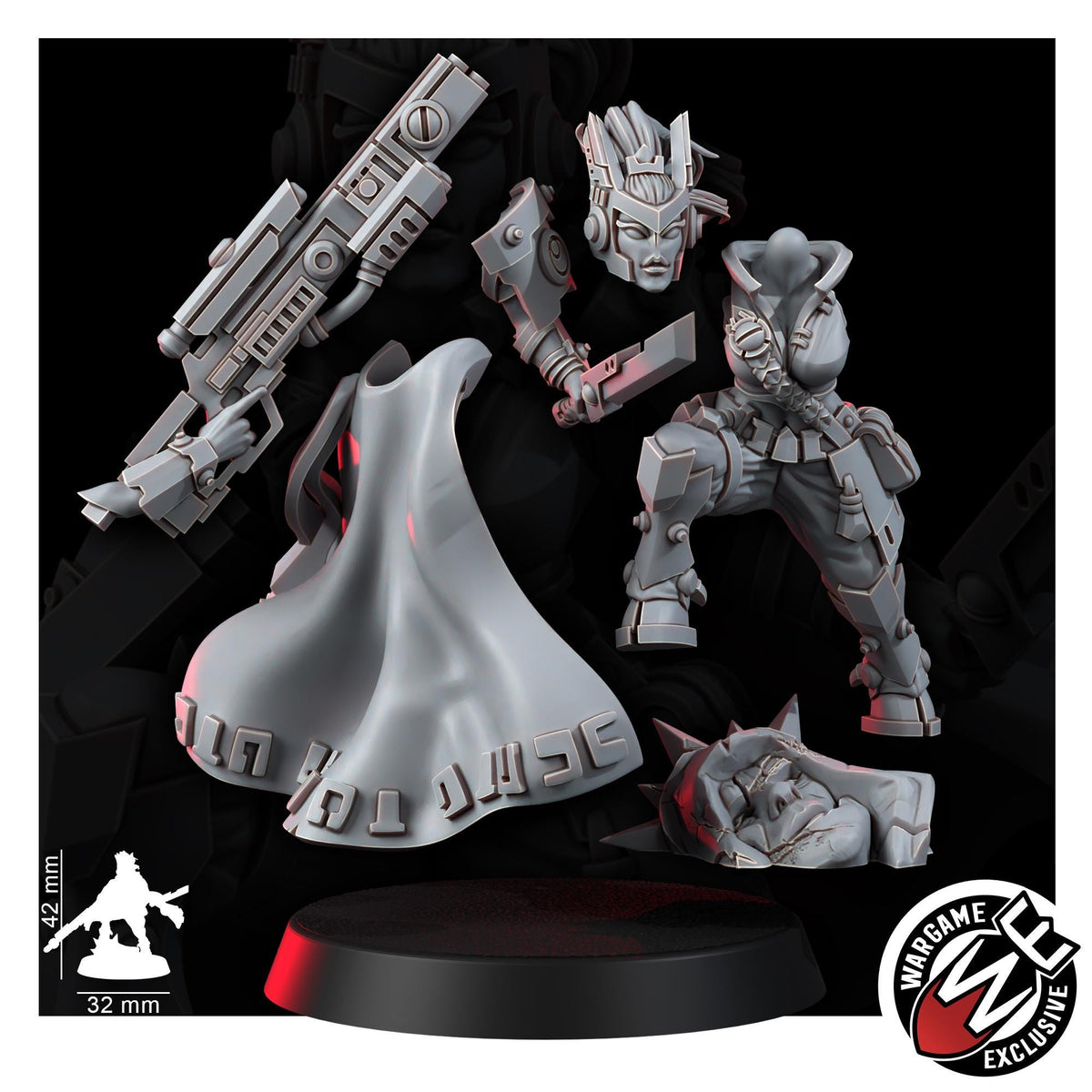 Greater Good Flamesword Battle General – T'au Empire Proxy, Wargame Exclusive – 3D printed 16K resin miniature – photo 4 of 5