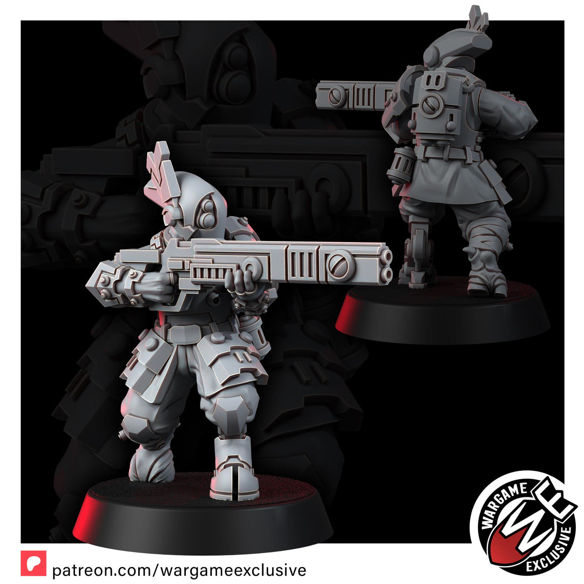 Greater Good Ashigaru Battle Fires T1 – T'au Empire Proxy, Wargame Exclusive – 3D printed 16K resin miniature – photo 2 of 10