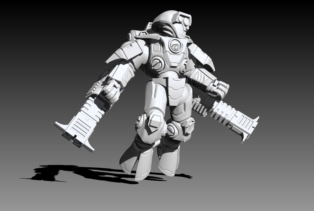 Greater Good VX18 Infiltration Suit – T'au Empire Proxy, Wargame Exclusive – 3D printed 16K resin miniature – photo 4 of 9