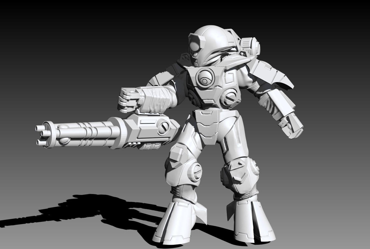 Greater Good VX18 Infiltration Suit – T'au Empire Proxy, Wargame Exclusive – 3D printed 16K resin miniature – photo 6 of 9