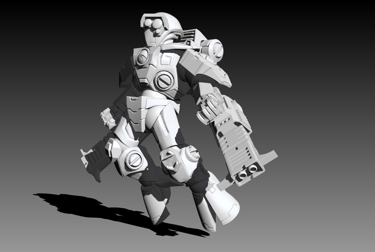 Greater Good VX18 Infiltration Suit – T'au Empire Proxy, Wargame Exclusive – 3D printed 16K resin miniature – photo 5 of 9