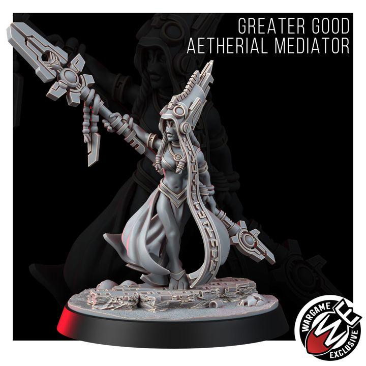 Greater Good Aetherial Mediator – T'au Empire Proxy, Wargame Exclusive – 3D printed 16K resin miniature – photo 2 of 5