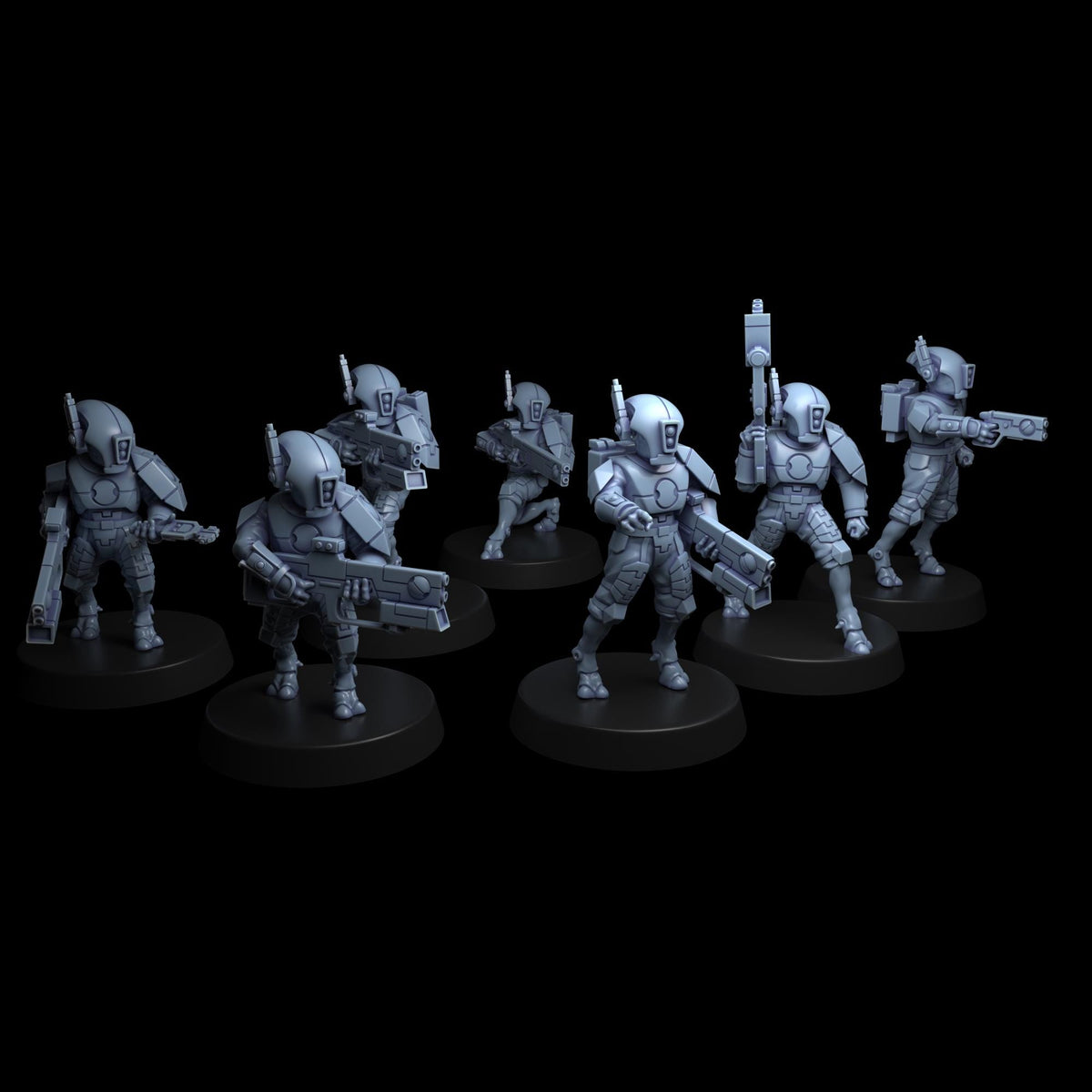 Greater Good Strike Team – T'au Empire Proxy, Wargame Exclusive – 3D printed 16K resin miniature – photo 2 of 5