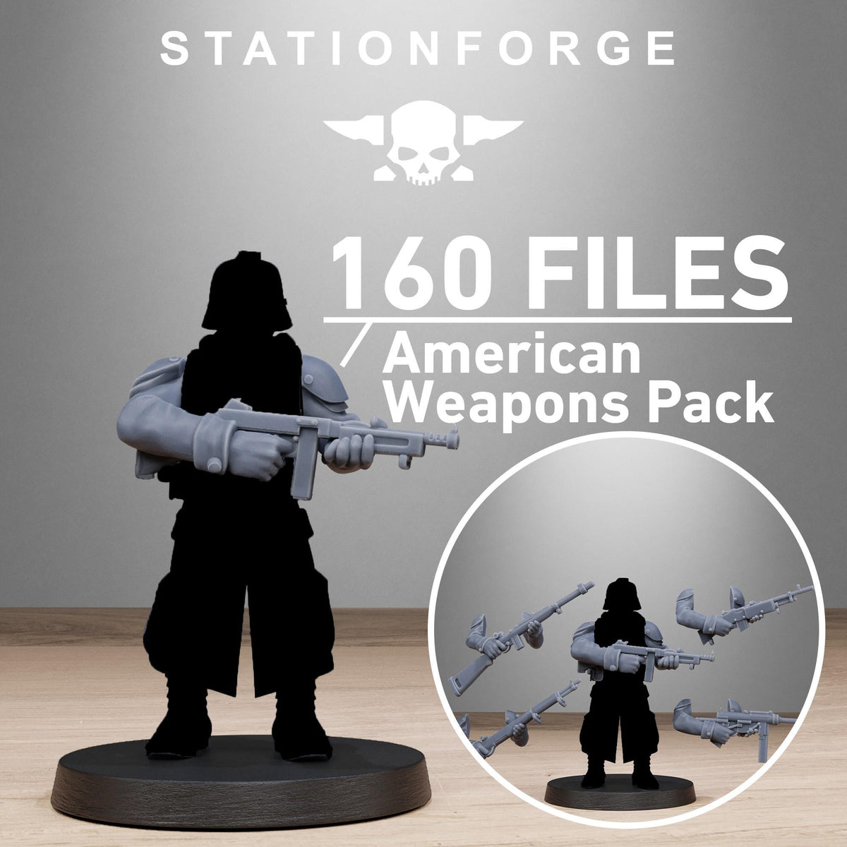 Grimguard American Weapon Pack – Astra Militarum Proxy