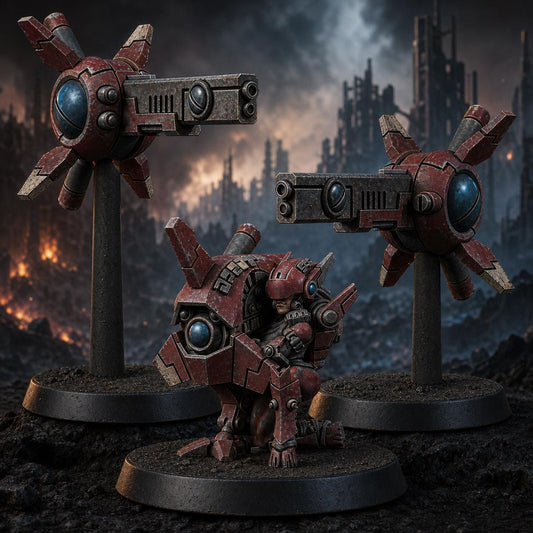 Greater Good Farstriker Drone Team – T'au Empire Proxy, Wargame Exclusive – 3D printed 16K resin miniature – main photo