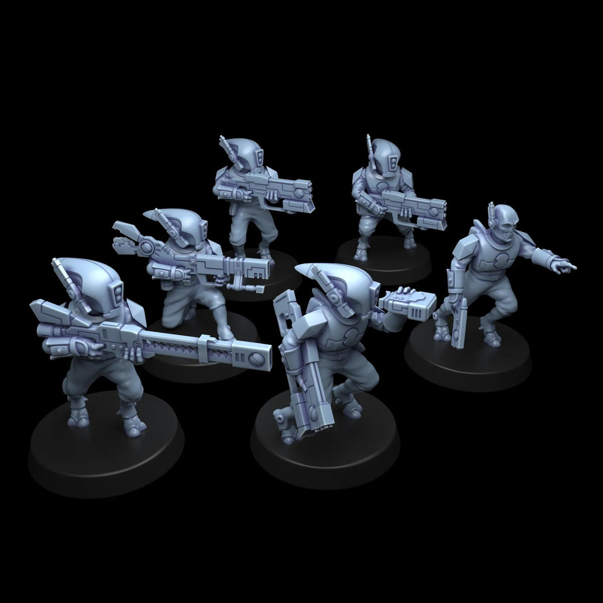 Greater Good Stealth Suits Scouts – T'au Empire Proxy, Wargame Exclusive – 3D printed 16K resin miniature – photo 6 of 6