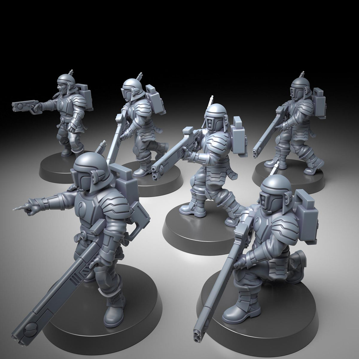 Greater Good Human Helpers – T'au Empire Proxy, Wargame Exclusive – 3D printed 16K resin miniature – photo 3 of 9