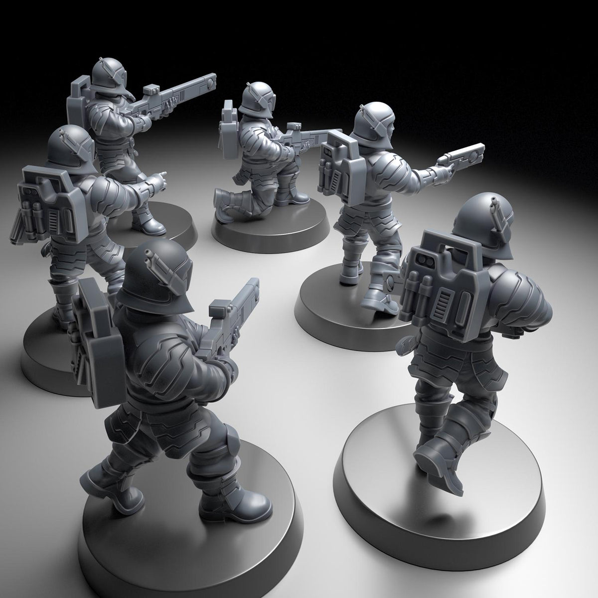 Greater Good Human Helpers – T'au Empire Proxy, Wargame Exclusive – 3D printed 16K resin miniature – photo 7 of 9