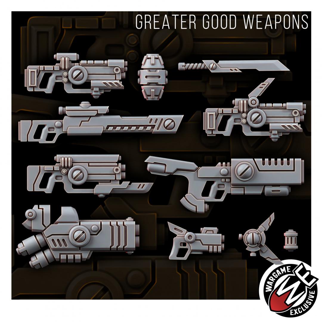 Greater Good Weapons – T'au Empire Proxy, Wargame Exclusive – 3D printed 16K resin miniature – photo 2 of 2