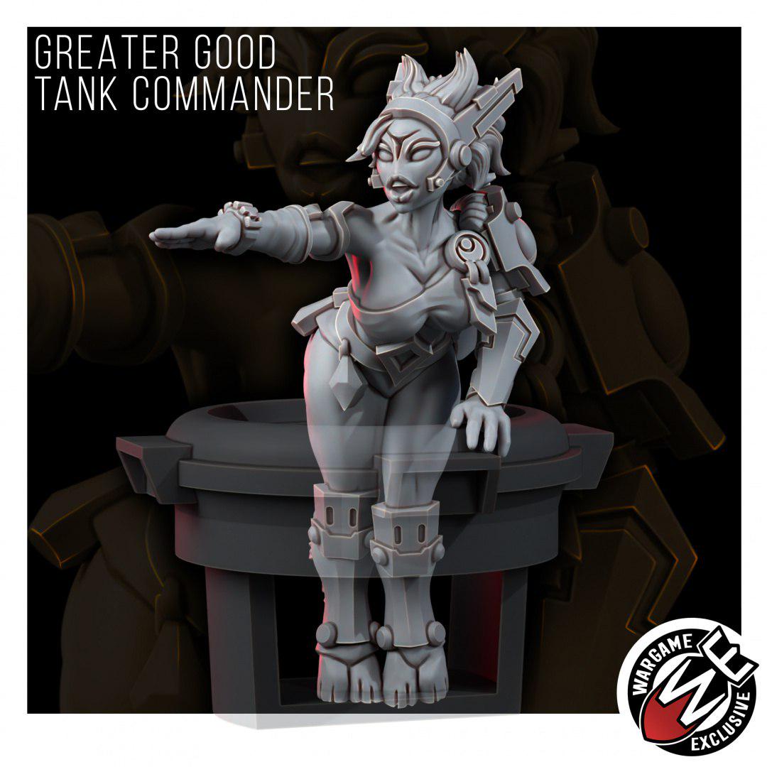 Greater Good Tank Commander – T'au Empire Proxy, Wargame Exclusive – 3D printed 16K resin miniature – photo 6 of 6