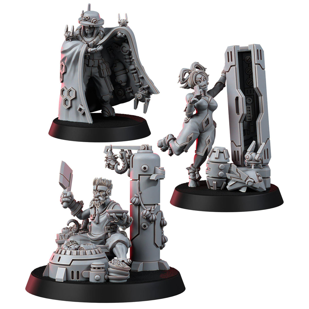 Greater Good The Necrocity Black Traders – T'au Empire Proxy, Wargame Exclusive – 16K resin miniature – photo 7 of 10