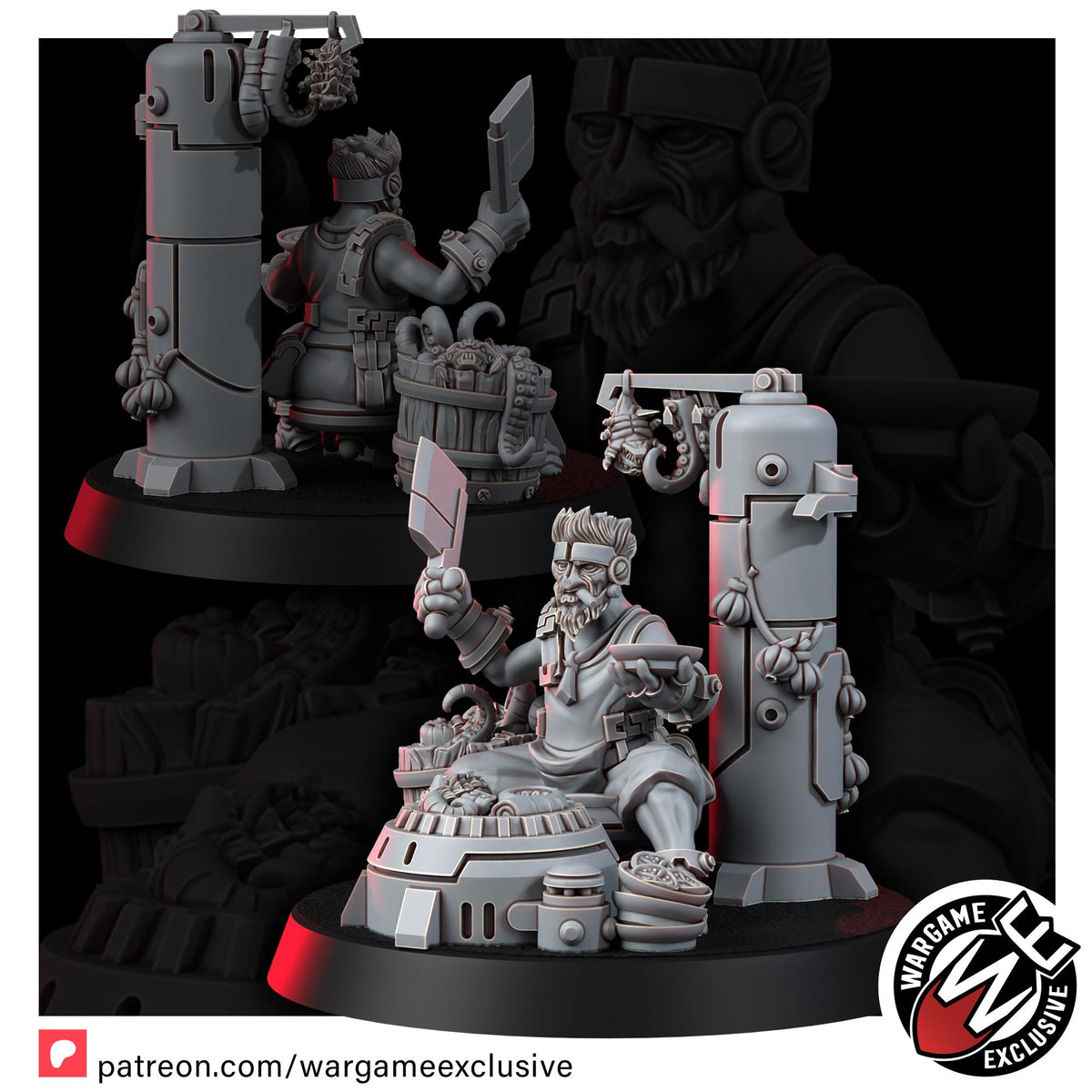 Greater Good The Necrocity Black Traders – T'au Empire Proxy, Wargame Exclusive – 16K resin miniature – photo 9 of 10