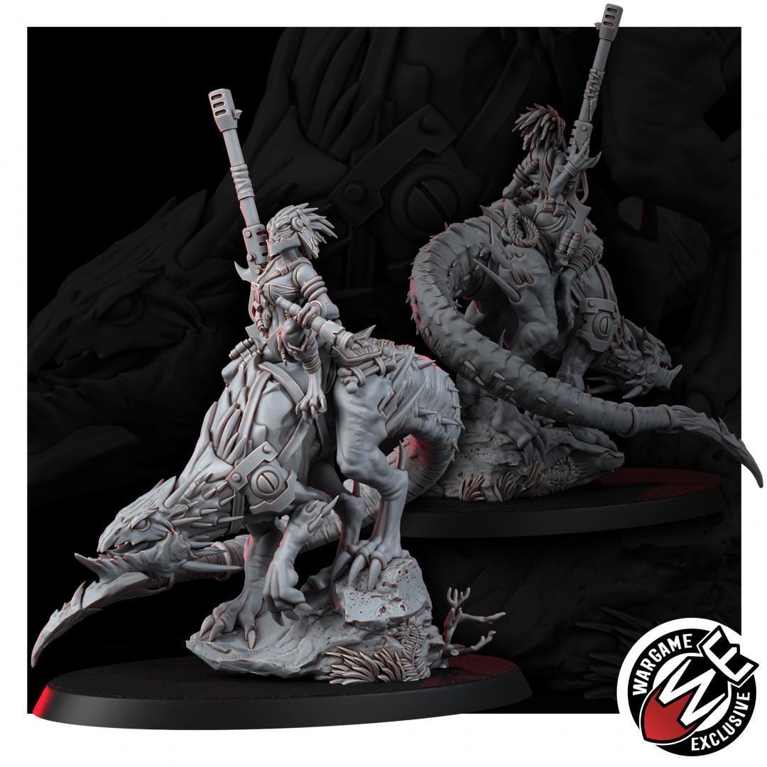 Greater Good Krooll Wild Rider – T'au Empire Proxy, Wargame Exclusive – 3D printed 16K resin miniature – photo 5 of 7