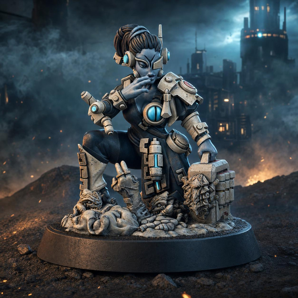 Greater Good Healer – T'au Empire Proxy, Wargame Exclusive – 3D printed 16K resin miniature – main photo