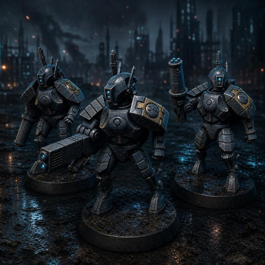 Greater Good EX15 Stealth Suits – T'au Empire Proxy, Wargame Exclusive – 3D printed 16K resin miniature – main photo