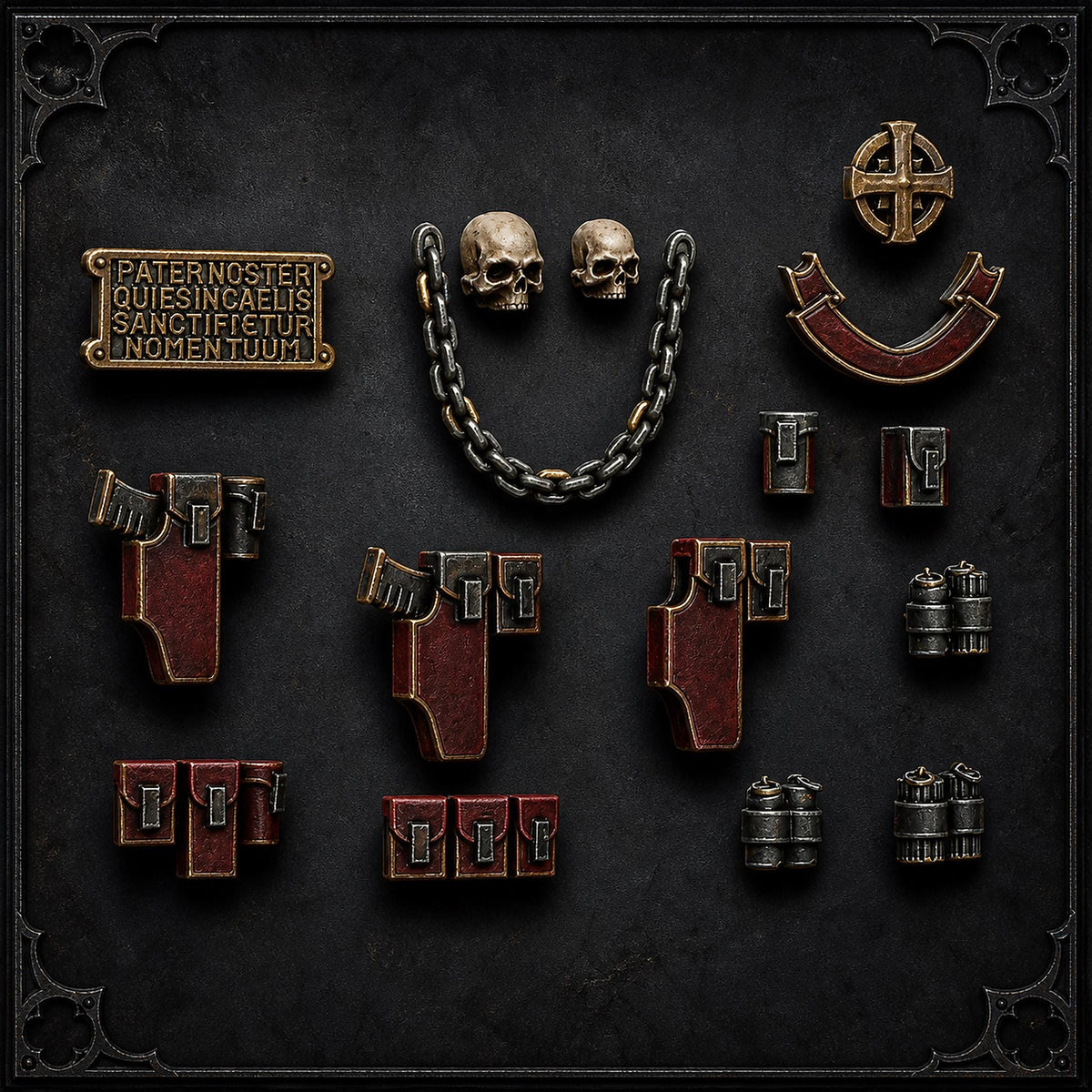 Pactum Aeternum Decor – Black Templars Compatible Bits, DakkaDakka – 3D printed 16K resin bits – main photo