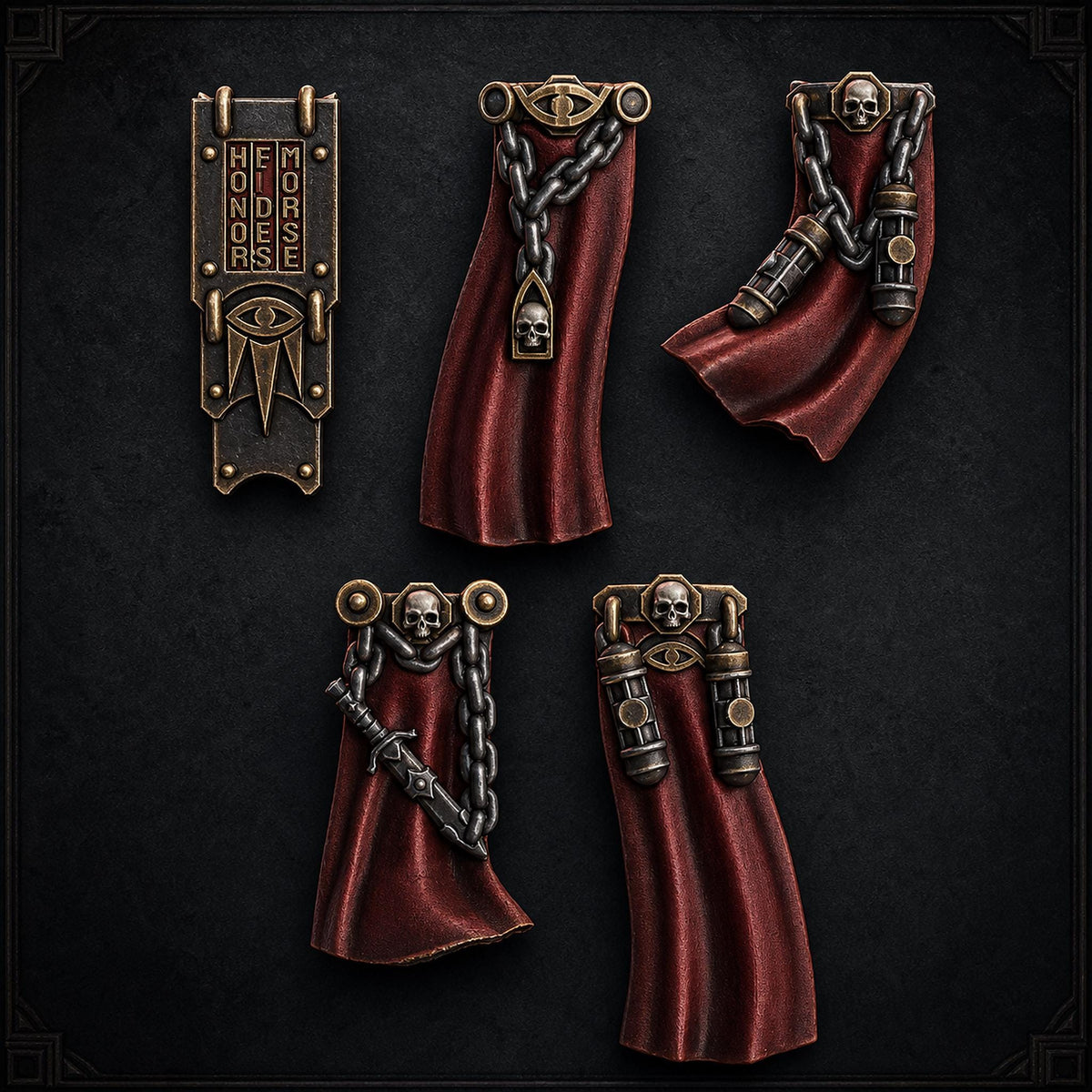 Pactum Aeternum Warden Belts – Black Templars Compatible Bits, DakkaDakka – 3D printed 16K resin bits – main photo