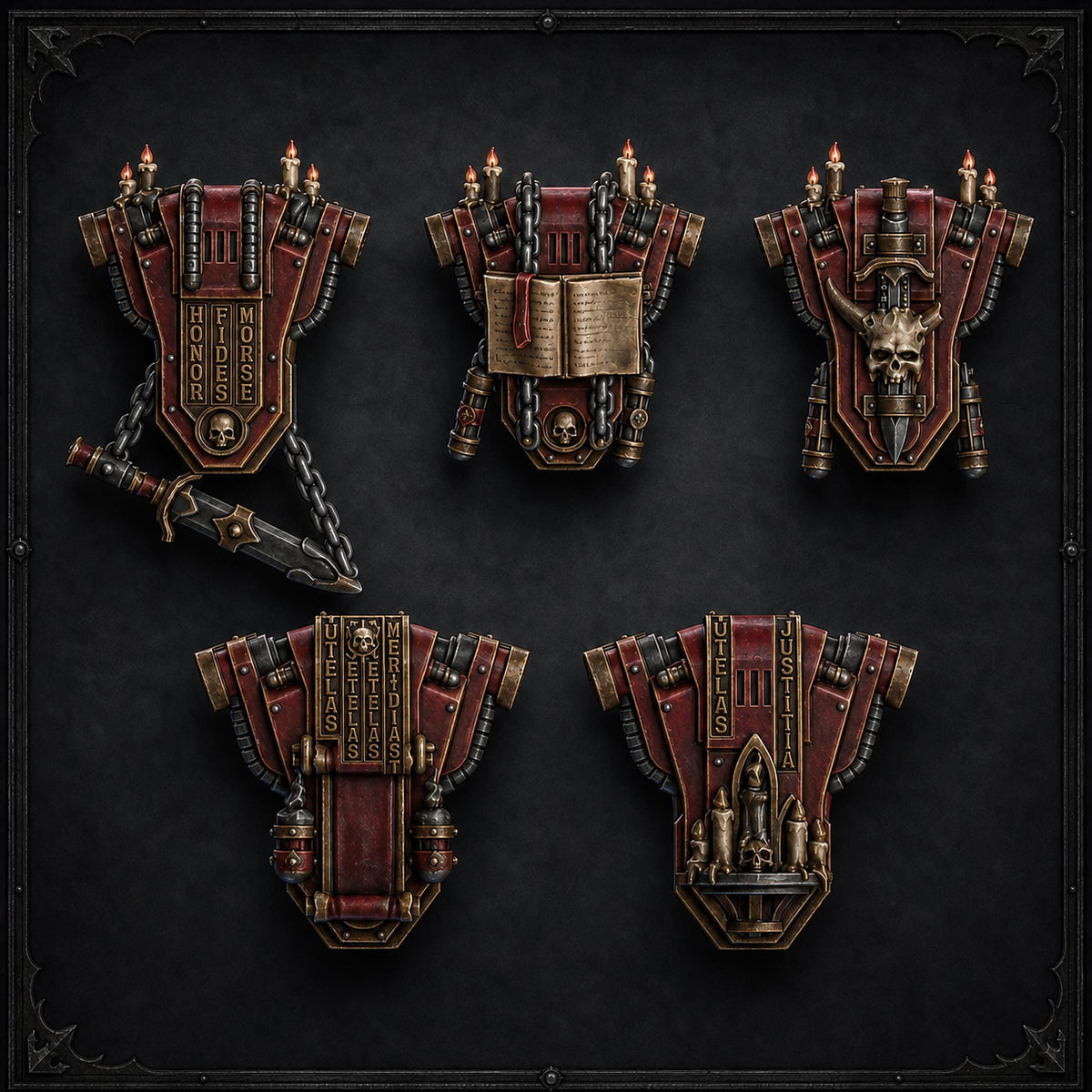 Pactum Aeternum Warden Backpacks – Black Templars Compatible Bits, DakkaDakka – 3D printed 16K resin bits – main photo