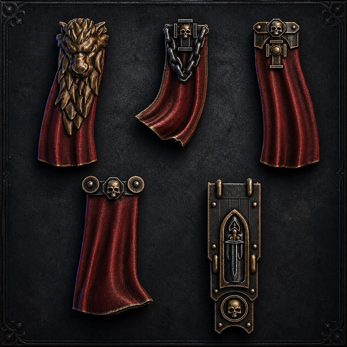 Pactum Aeternum Knight Belt Decor – Black Templars Compatible Bits, DakkaDakka – 3D printed 16K resin bits – main photo