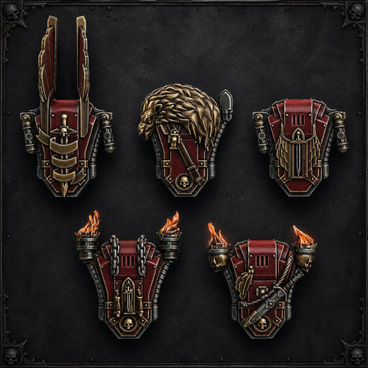Pactum Aeternum Knight Backpacks – Black Templars Compatible Bits, DakkaDakka – 3D printed 16K resin bits – main photo