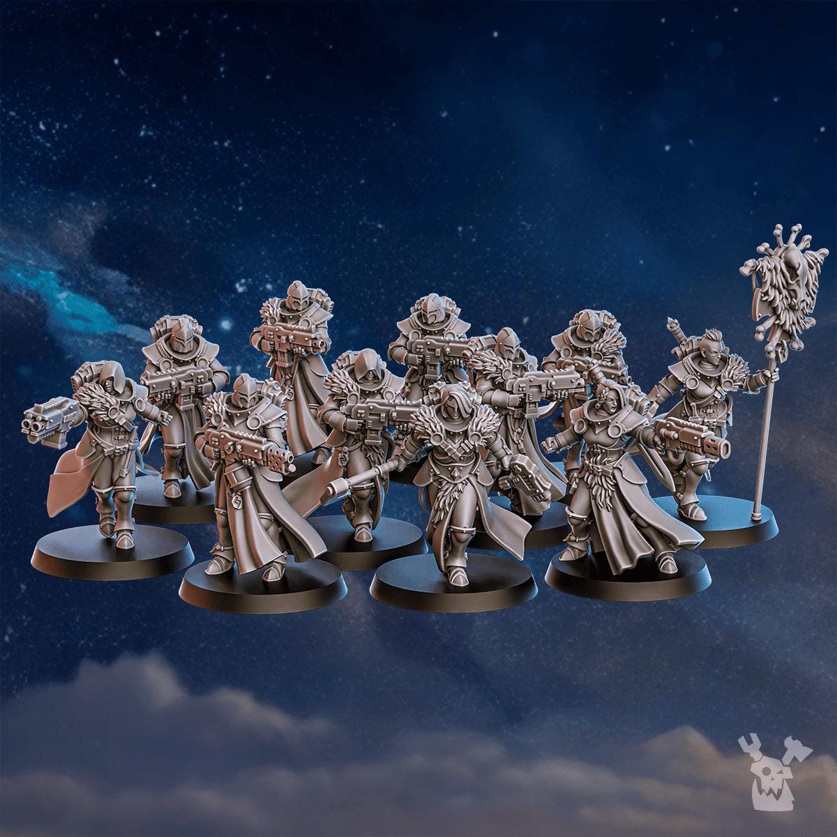 White Fangs Hunters Squad x20 – Warhammer 40k Compatible Miniature, DakkaDakka – 16K resin miniature – photo 3 of 10