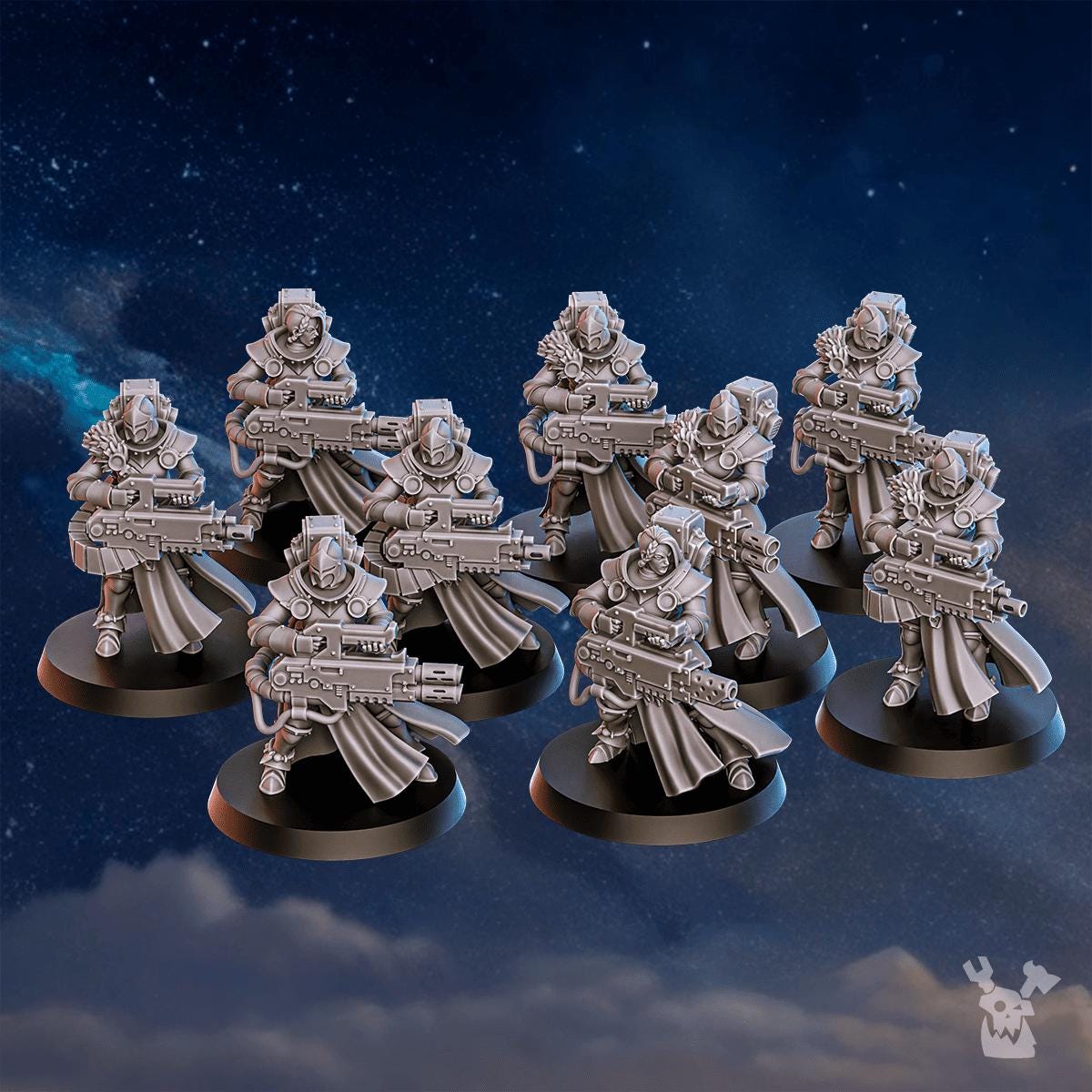 White Fangs Hunters Squad x20 – Warhammer 40k Compatible Miniature, DakkaDakka – 16K resin miniature – photo 4 of 10