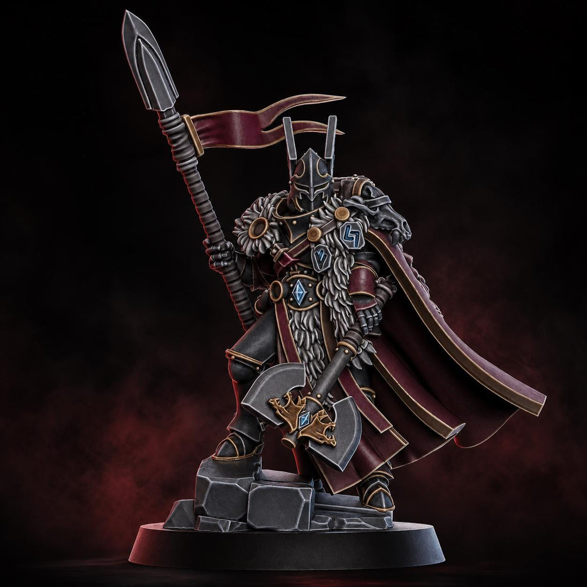Tribe Warmaster Elza – Warhammer 40k Compatible Miniature, DakkaDakka – 3D printed 16K resin miniature – main photo