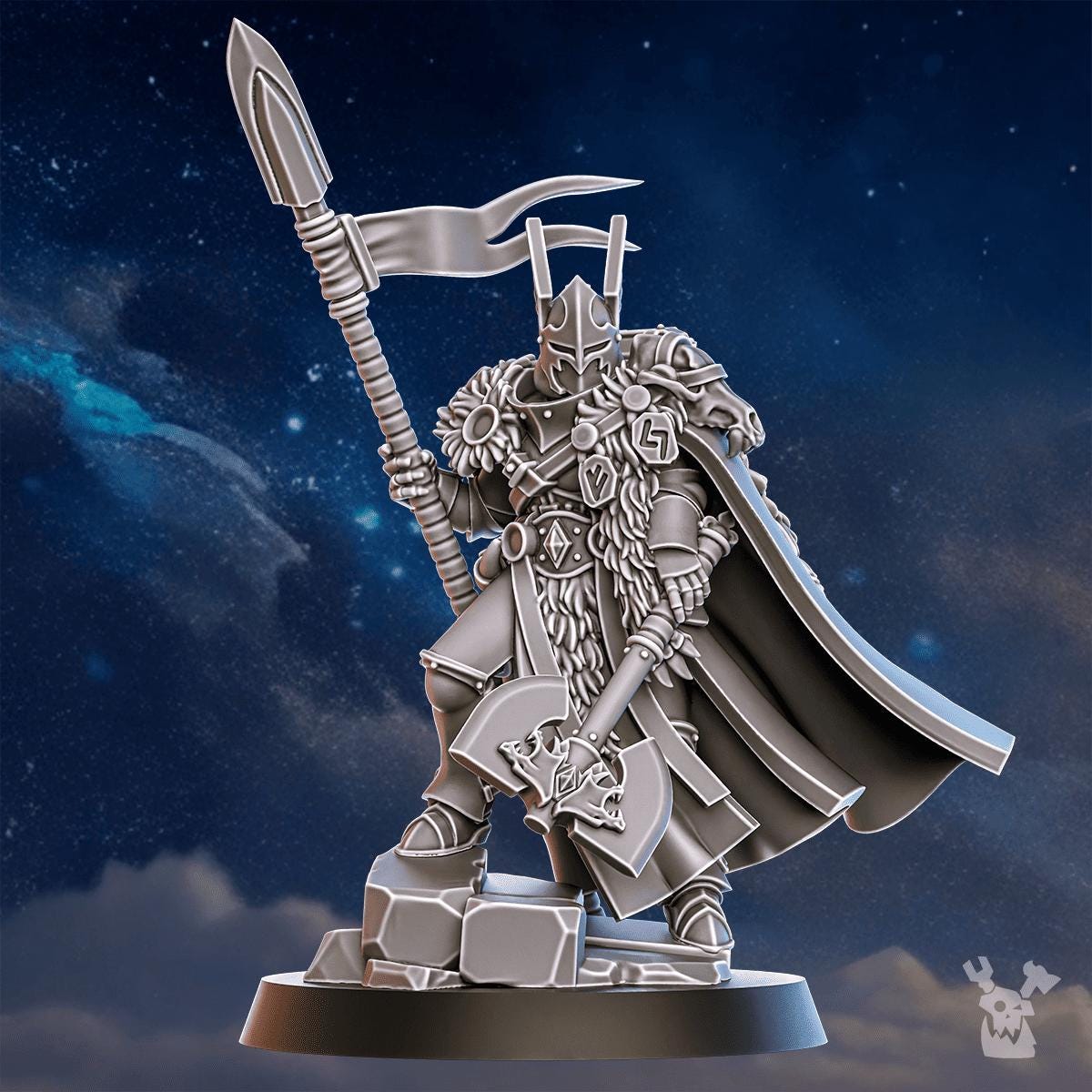Tribe Warmaster Elza – Warhammer 40k Compatible Miniature, DakkaDakka – 3D printed 16K resin miniature – photo 3 of 10