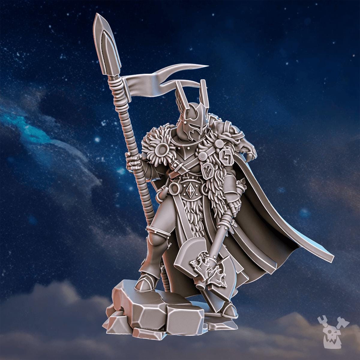 Tribe Warmaster Elza – Warhammer 40k Compatible Miniature, DakkaDakka – 3D printed 16K resin miniature – photo 7 of 10