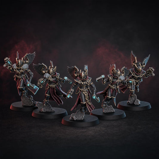 Valkyries Squad x5 – Space Wolves Proxy, DakkaDakka – 3D printed 16K resin miniature – main photo