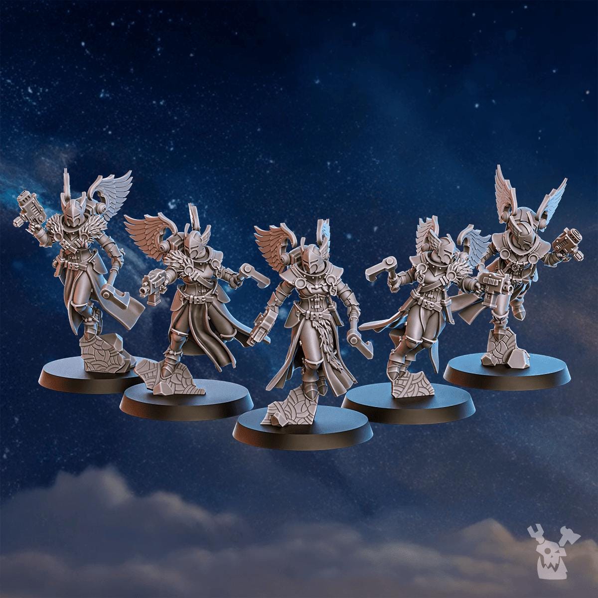 Valkyries Squad x5 – Space Wolves Proxy, DakkaDakka – 3D printed 16K resin miniature – photo 3 of 10