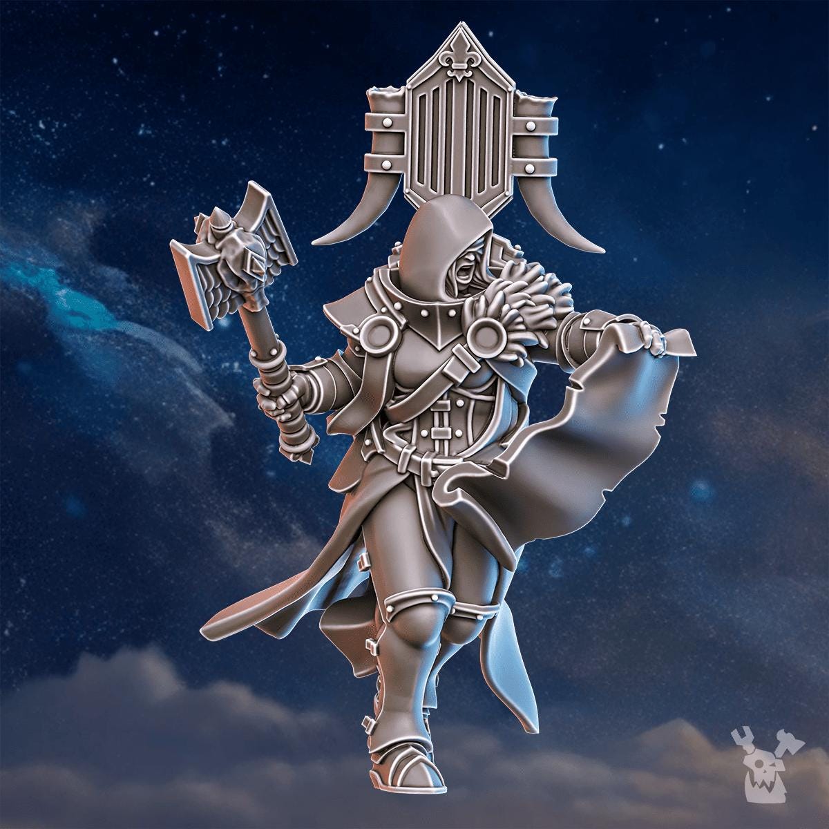 Stormpride Pride Caller – Space Wolves Proxy, DakkaDakka – 3D printed 16K resin miniature – photo 5 of 9