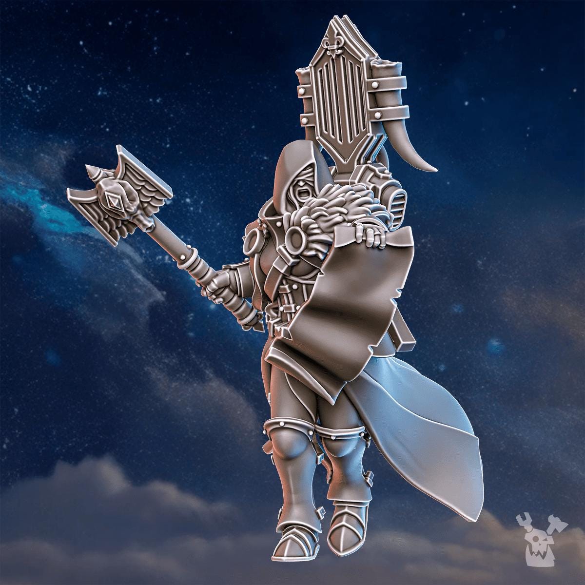 Stormpride Pride Caller – Space Wolves Proxy, DakkaDakka – 3D printed 16K resin miniature – photo 6 of 9