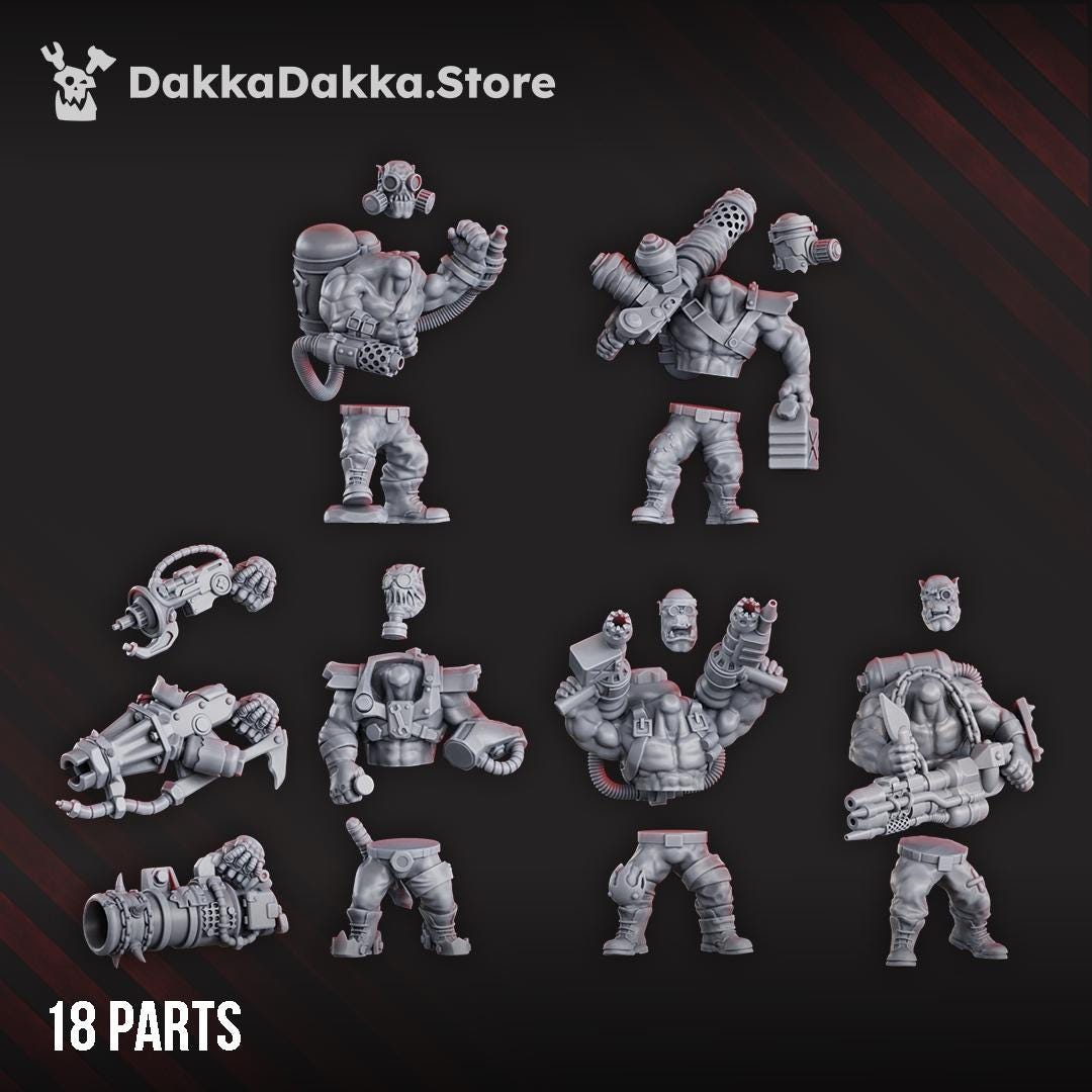 Umiez Burnerz – Ork Proxy, DakkaDakka – 3D printed 16K resin miniature – photo 2 of 4