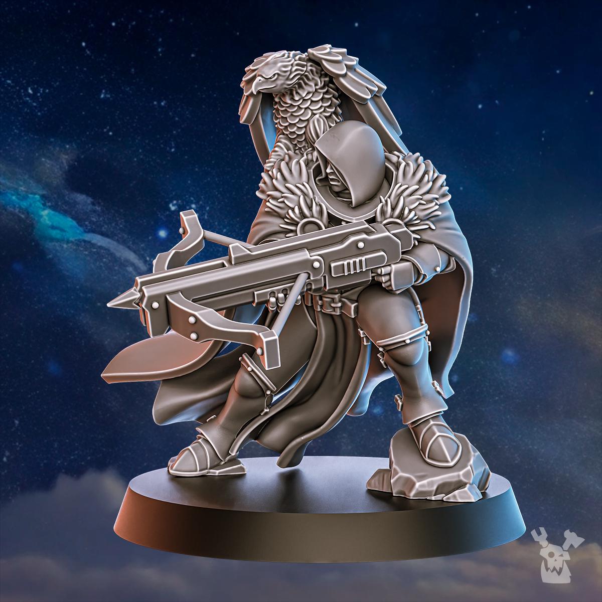 Blackhide Tribe Archer – Warhammer 40k Compatible Miniature, DakkaDakka – 3D printed 16K resin miniature – photo 6 of 7