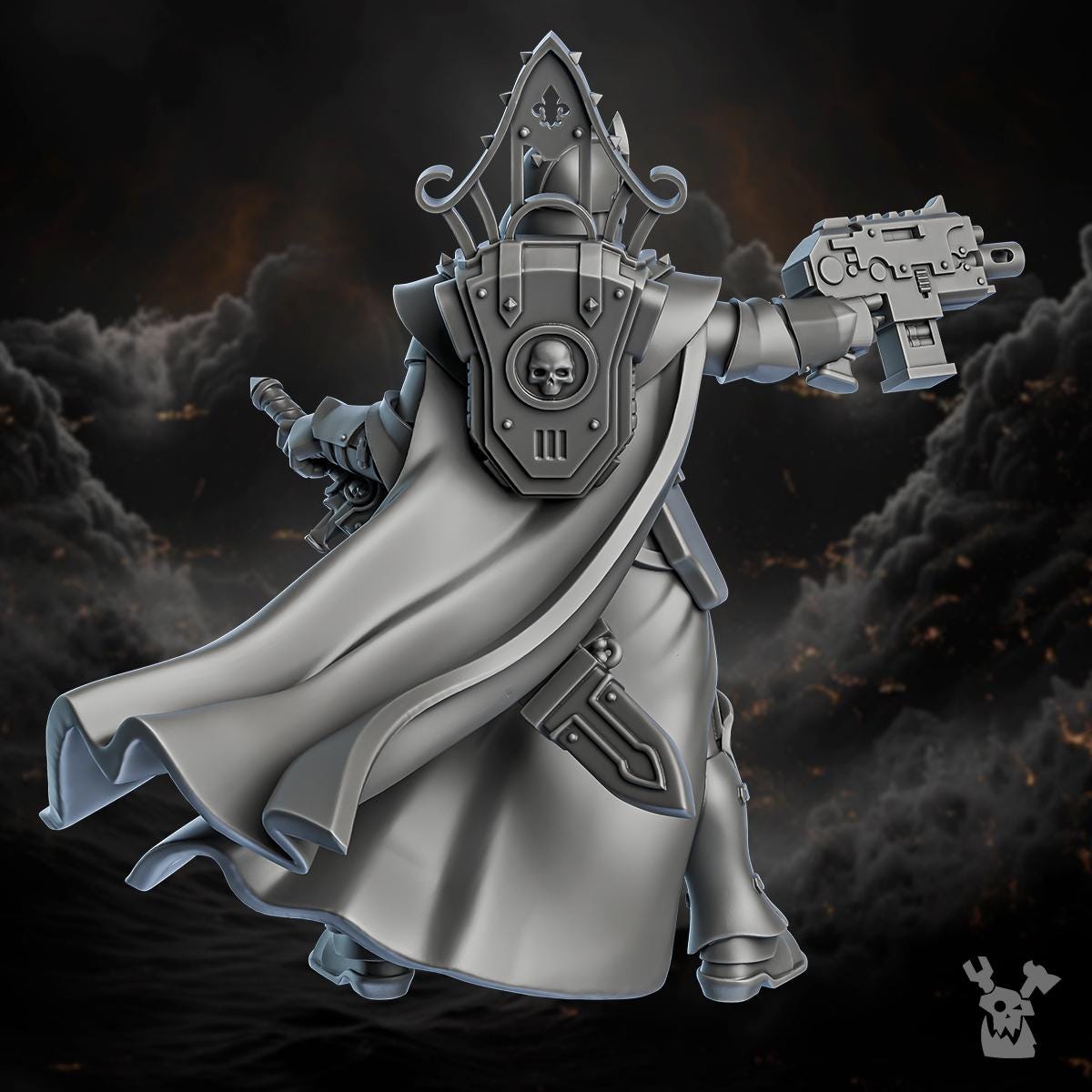 Sister Of Guilt – Adepta Sororitas Proxy, DakkaDakka – 3D printed 16K resin miniature – photo 5 of 7