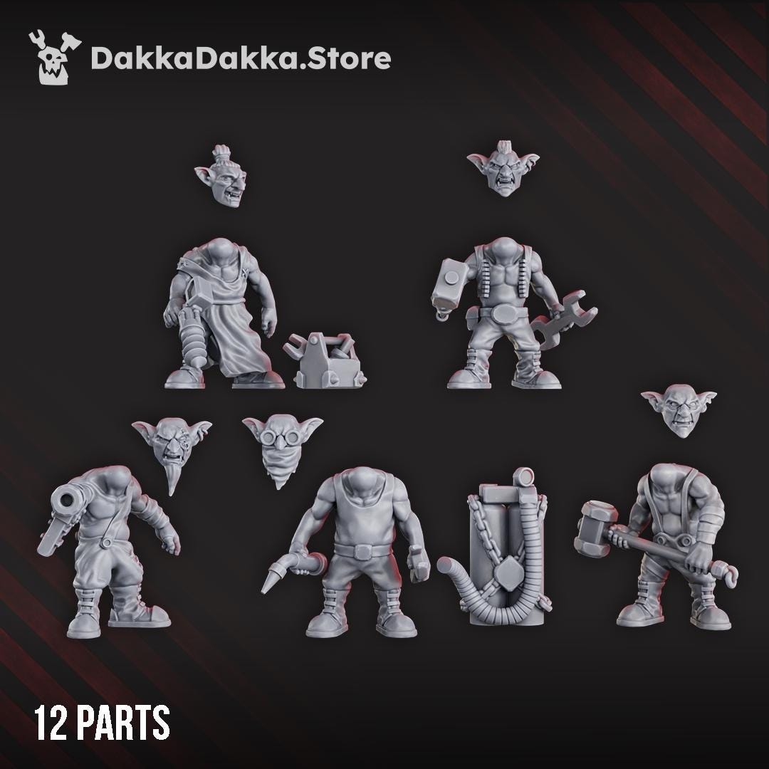 Gobbo Squad – Ork Proxy, DakkaDakka – 3D printed 16K resin miniature – photo 4 of 4