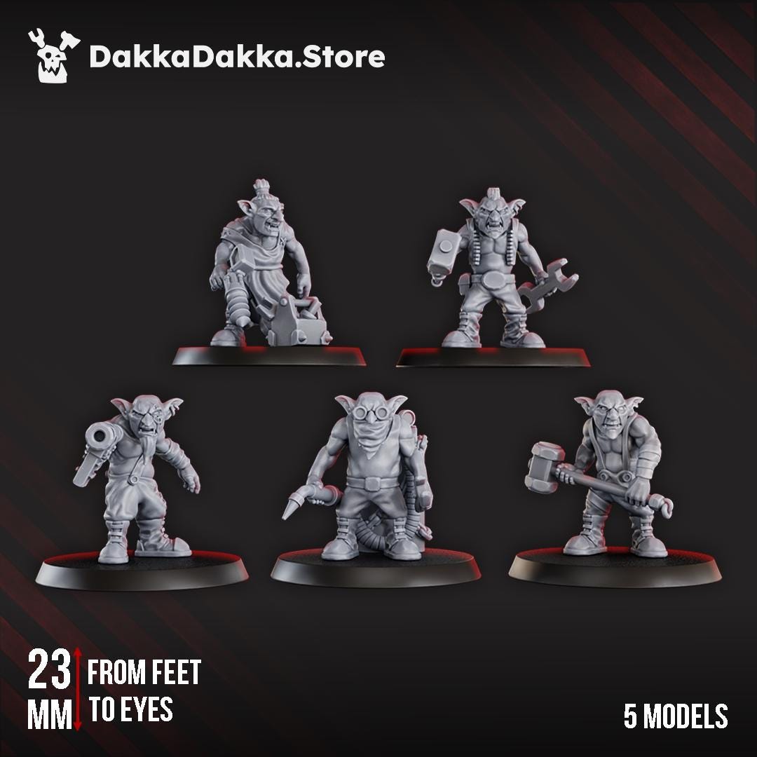 Gobbo Squad – Ork Proxy, DakkaDakka – 3D printed 16K resin miniature – photo 2 of 4