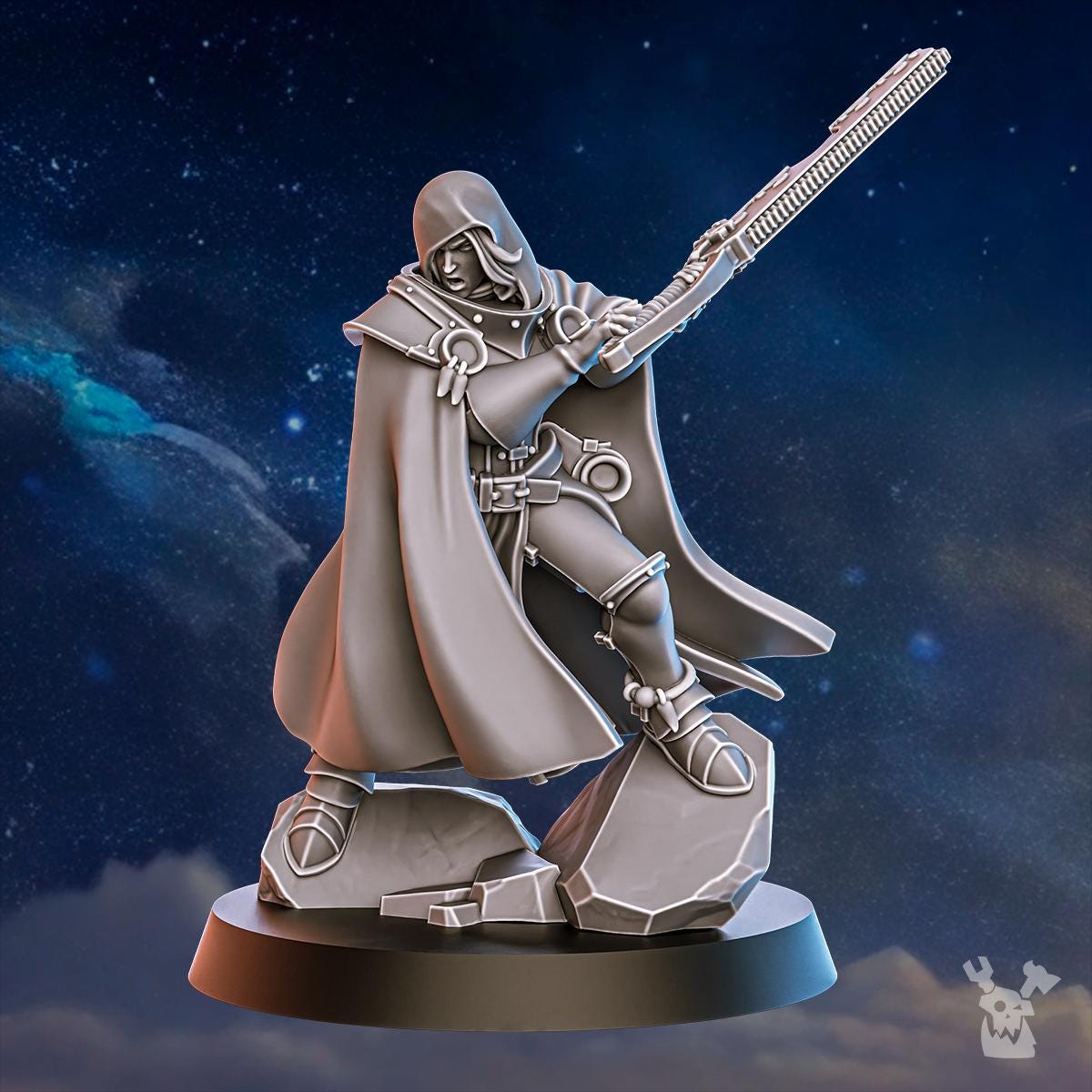 Blackhide Tribe Berserker – Warhammer 40k Compatible Miniature, DakkaDakka – 3D printed 16K resin miniature – photo 2 of 6